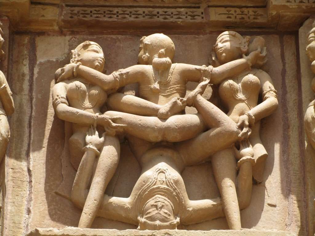 khajuraho erotic carving temple india