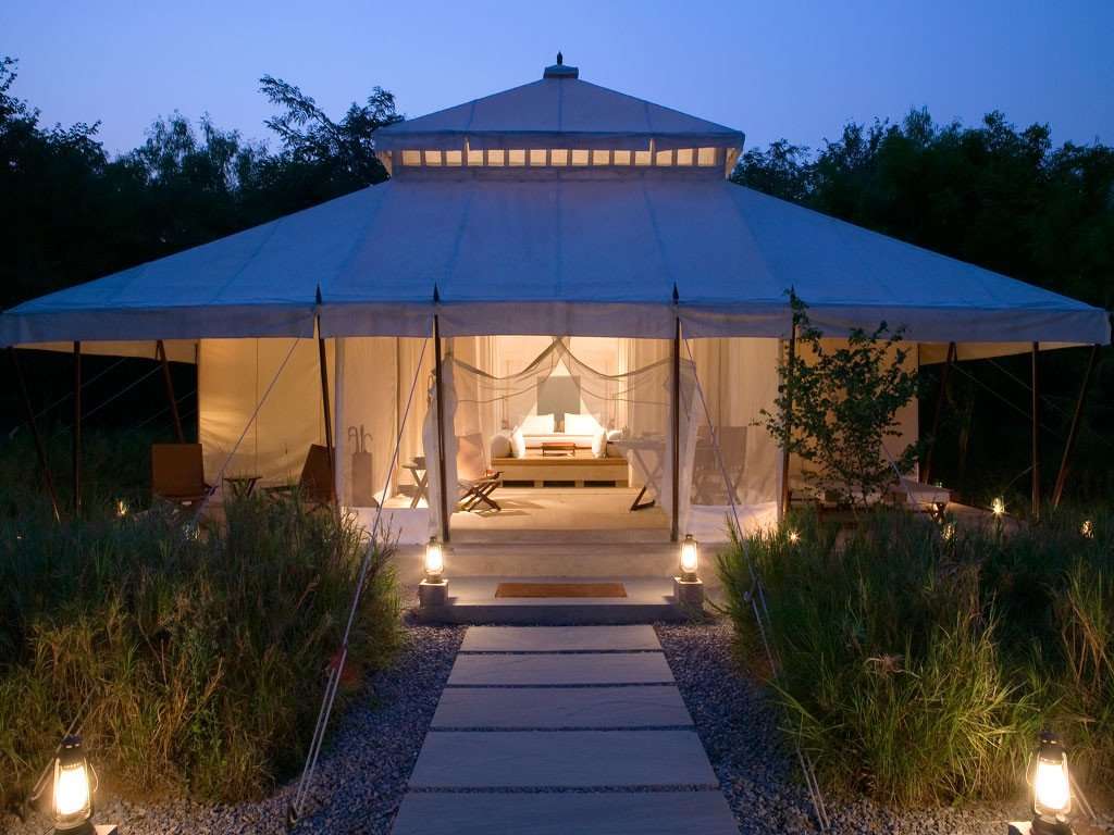 Aman-i-Khás luxury tented camp in Ranthambhore National Park, Rajasthan