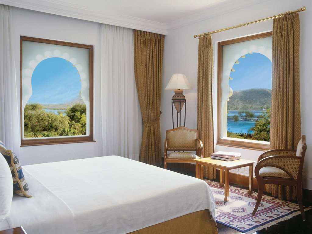 View of the Lake from the Suite at Trident, Udaipur