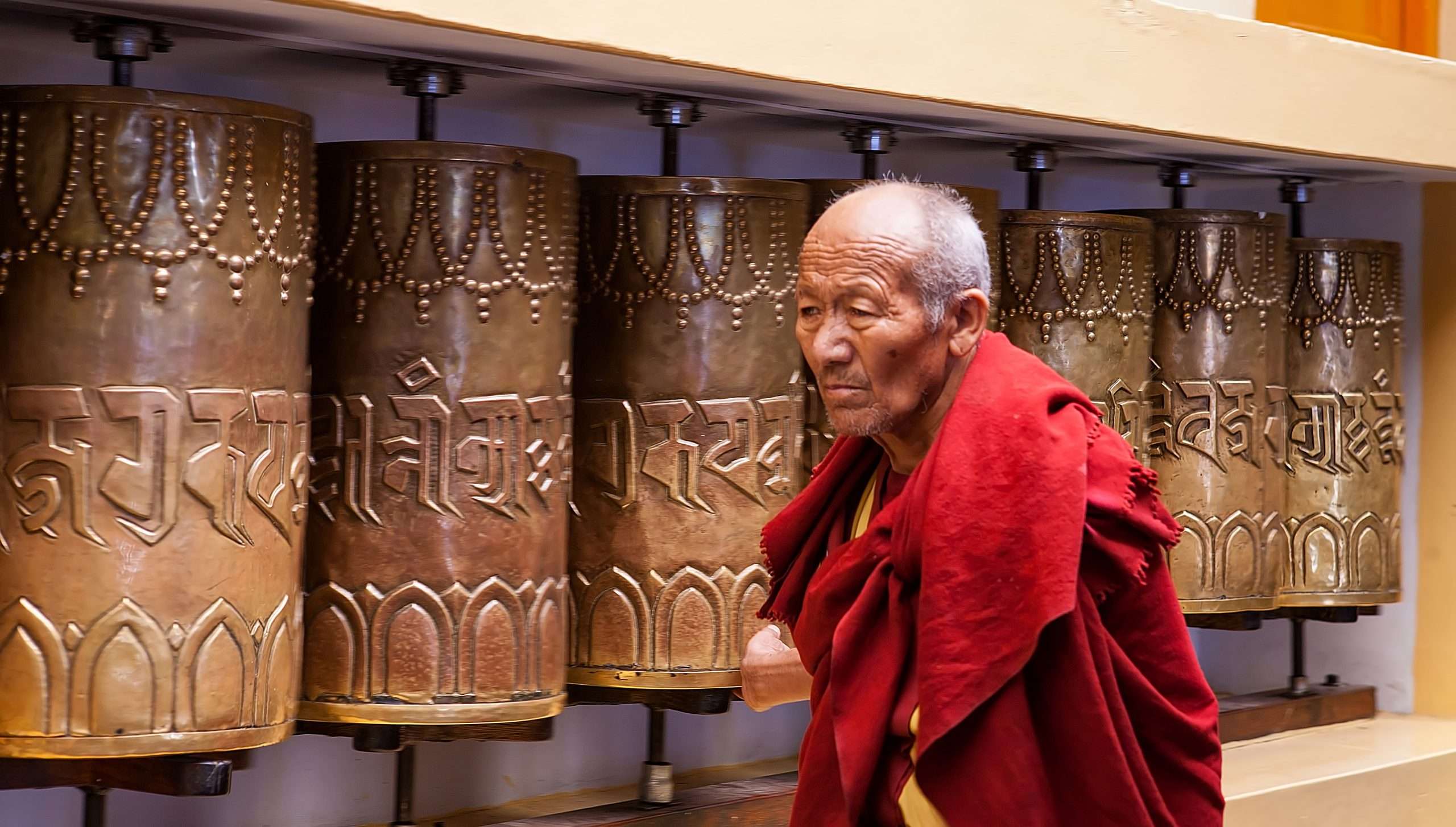 Buddhist monk in Dharamshala