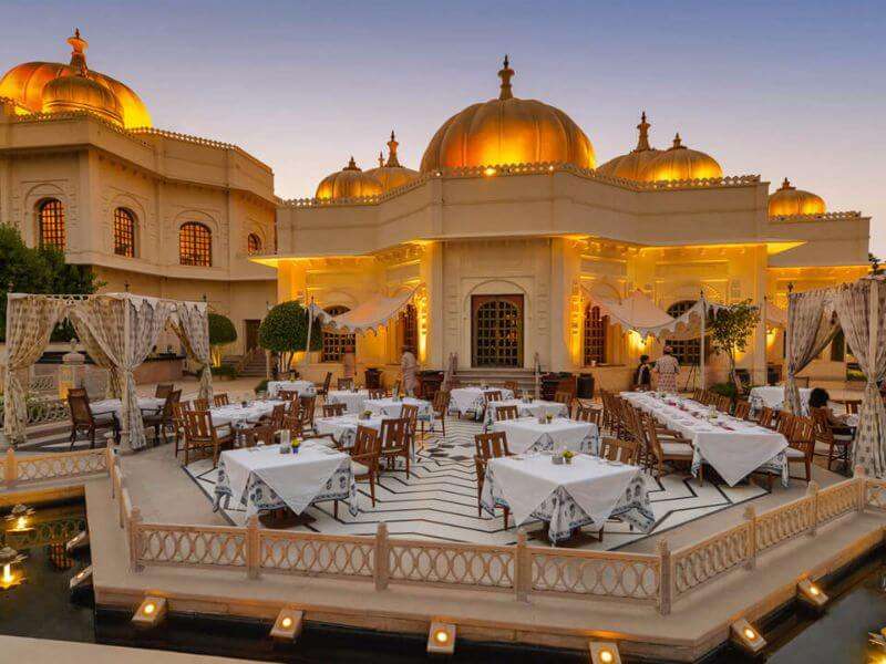 Chandni restaurant at the Oberoi Udaivilas in Udaipur, Rajasthan