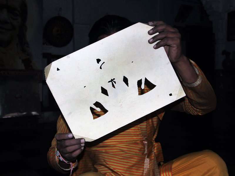 Jal Sanjhi painting stencil
