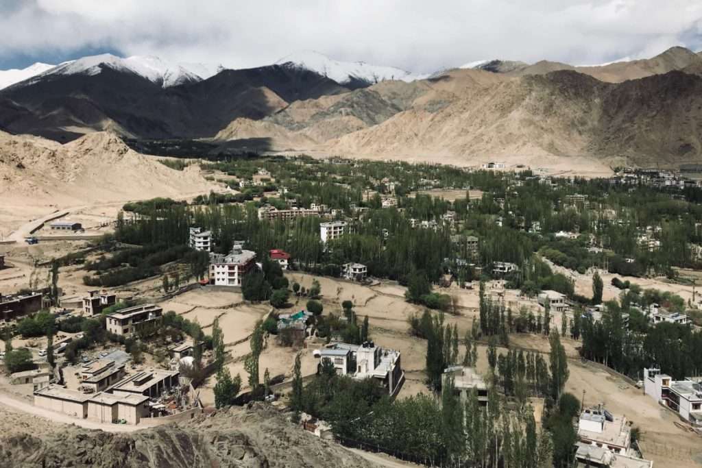 View of Leh from Shanti Stupa