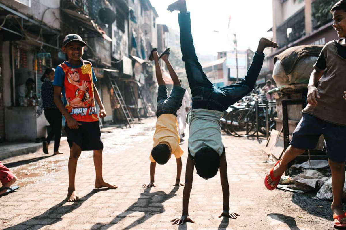 Indian slum children