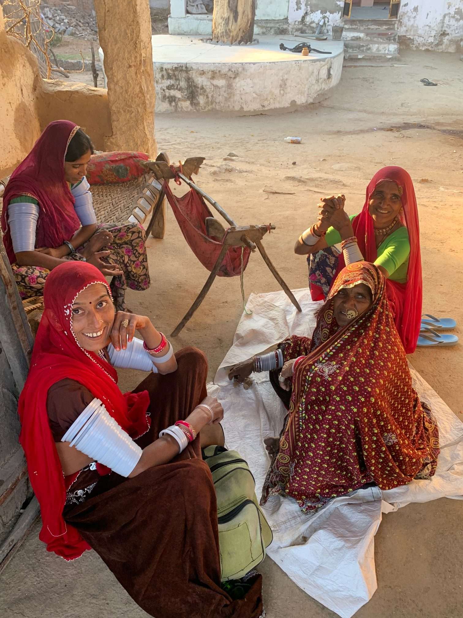 Friendly Rajasthani village women captured by guest of Indian Excursions Co