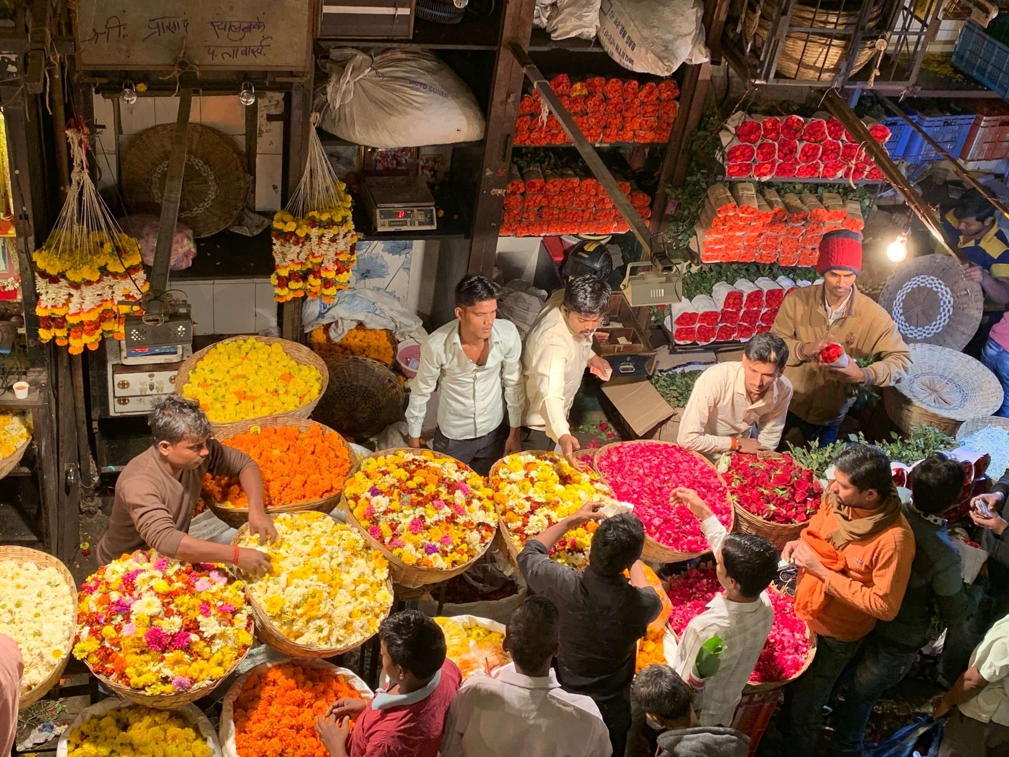Flower market in Mumbai captured by guests of Indian Excursions Co